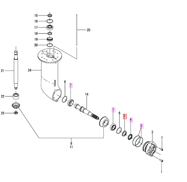 Yanmar Saildrive SD60 Service Kit - Simms Diesel